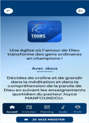 Modèle application MyChurchApp